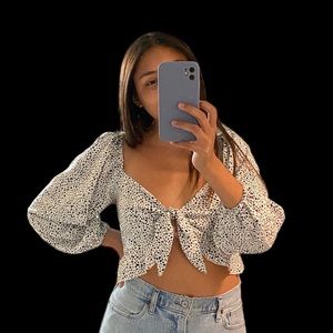 Dalmatian print blouse